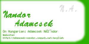 nandor adamcsek business card